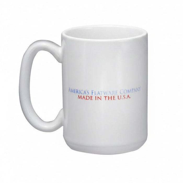 Liberty Tabletop Logo White Mug with Flag