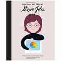 Cover of the book 'Little People, Big Dreams: Steve Jobs' featuring an illustration of a young man with glasses, with the author and publisher's names at the bottom.