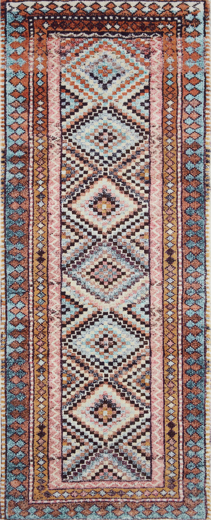 Loloi Fiona Rug | Coral / Blue Loloi