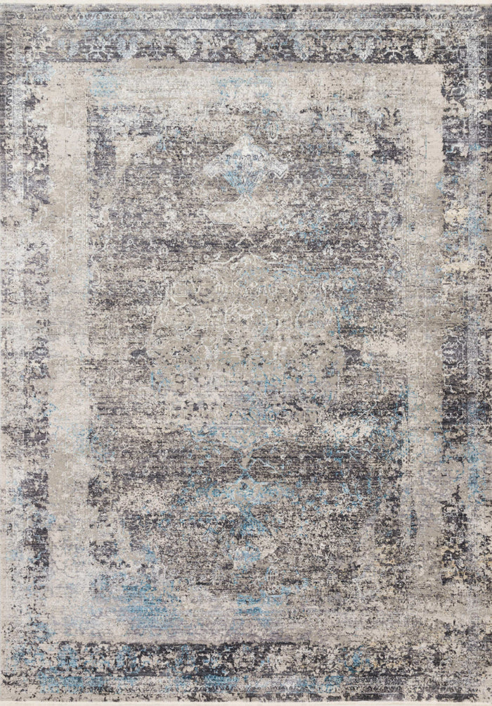 Loloi Franca Rug | Charcoal / Sky Loloi