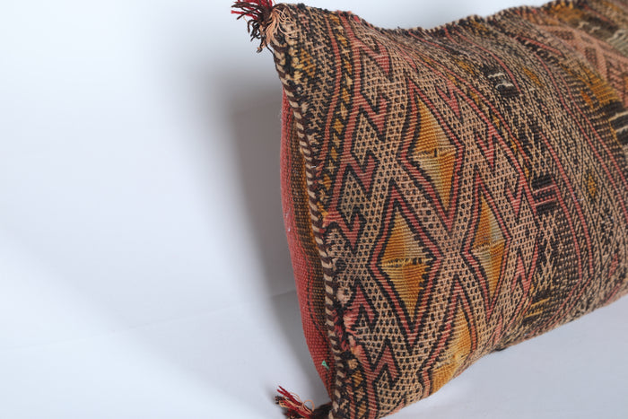 Long brown pillow 13.7 INCHES X 27.5 INCHES - kilim pillow