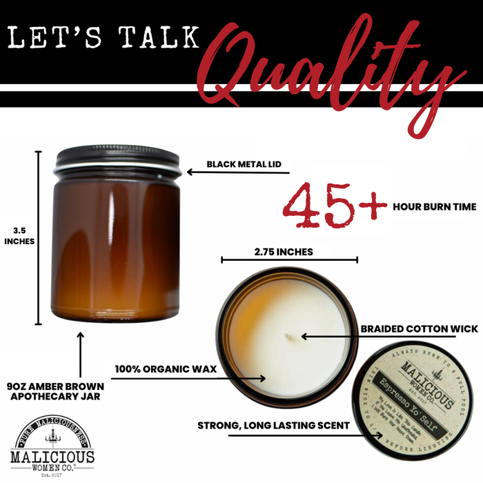 Malicious Candle Co.- Sorry I Was Busy the Day You Moved Scent: Vanilla Crumb Cake - Pine & Moss