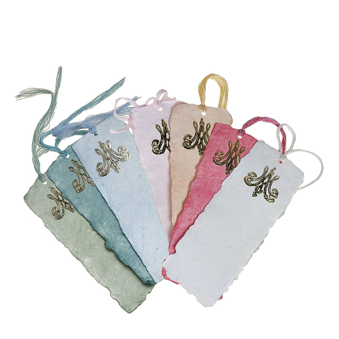 Marie Antoinette gold monogram parchment paper bookmark