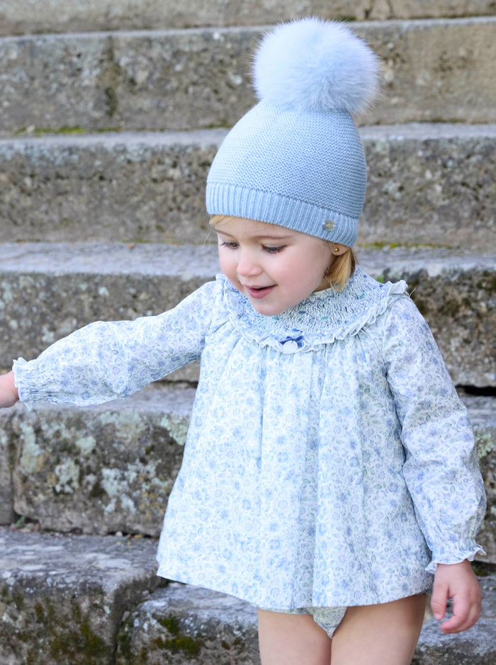 Martin Blue Handsmocked Girl 2-piece set