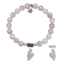 Mauve Jade Gemstone Bracelet with Flip Flop Sterling Silver Charm