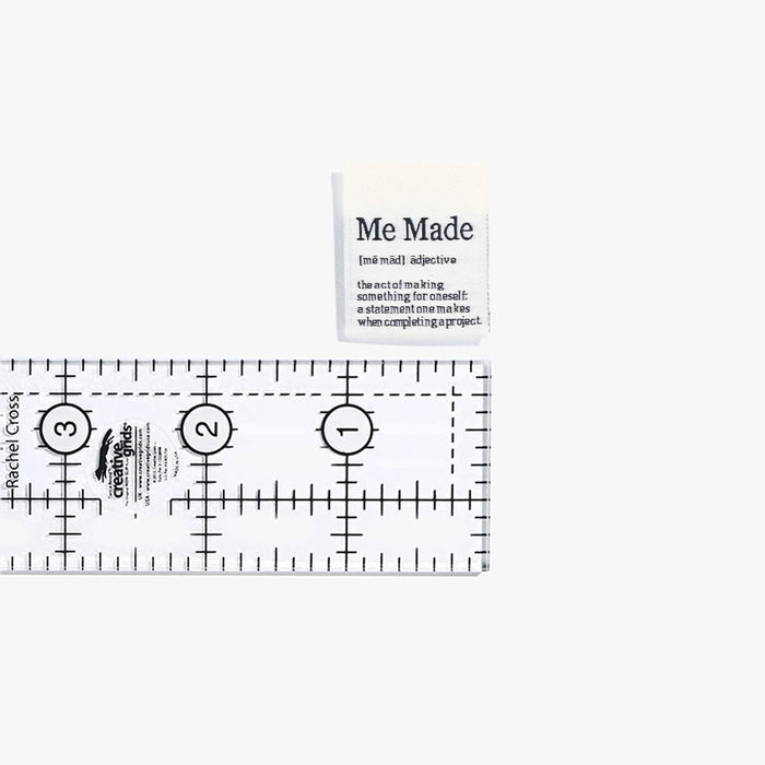 Me Made Definition woven KATM sewing labels for handmade clothes and DIY sewing projects
