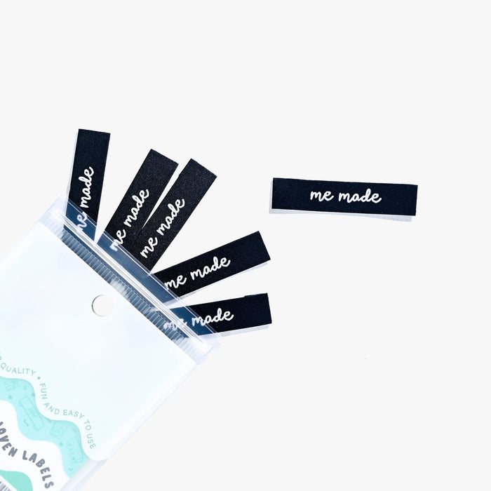 Me Made End Fold woven KATM sewing labels for handmade clothes and DIY sewing projects