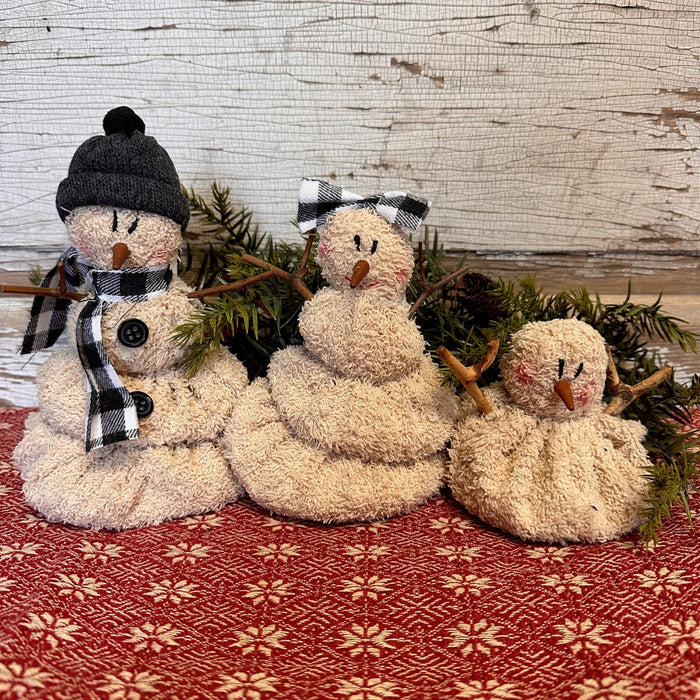 Melting Snowman - Boy with Beanie - Primitive Star Quilt Shop