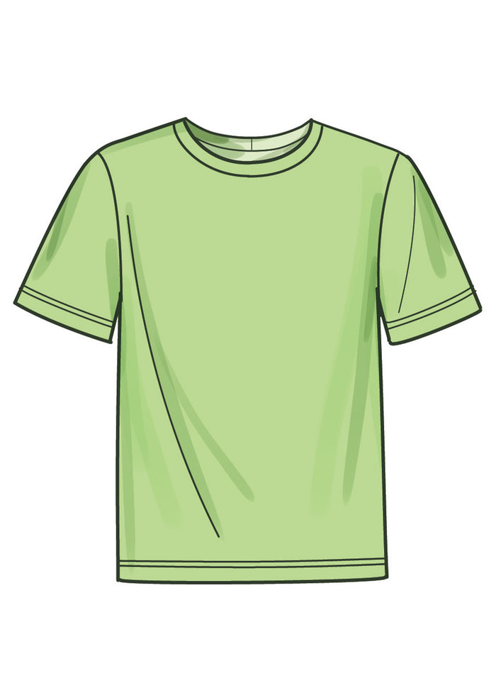 Men’s knit T-shirt,  made using Simplicity Sewing Pattern