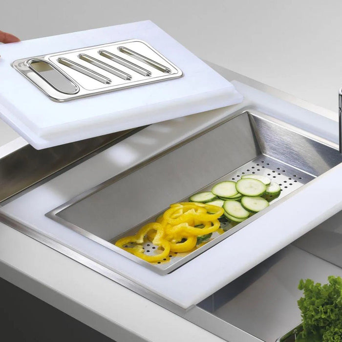 Milanello Twin Chopping Board - Stainless Steel Colander and Grater Insert Option