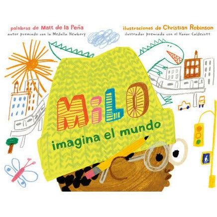 Book cover for children's book 'Milo Imagina El Mundo - Milo Imagines The World.