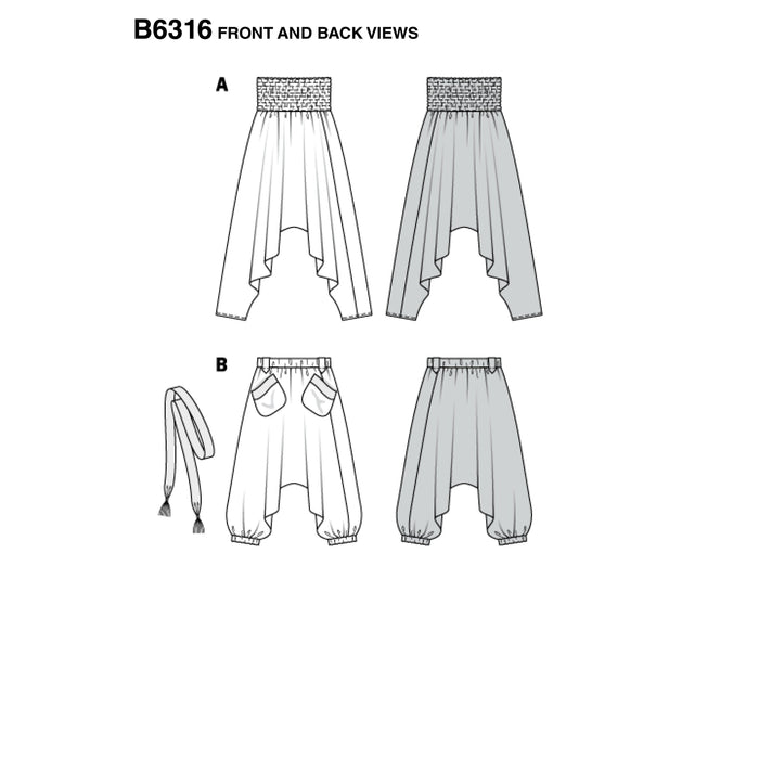 Misses' Harem Pant Sewing Pattern