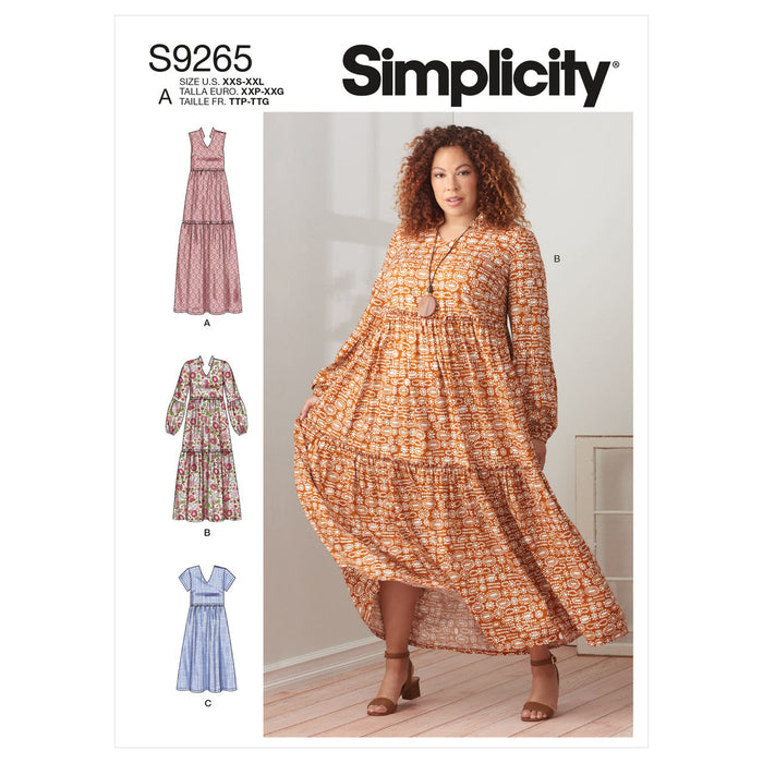 Misses' & Women's Tiered Dresses  Sewing Pattern