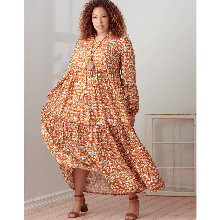 Misses' & Women's Tiered Dresses  Sewing Pattern