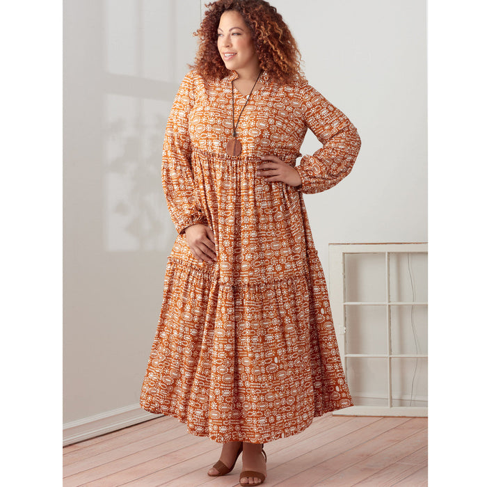 Misses' & Women's Tiered Dresses  Sewing Pattern