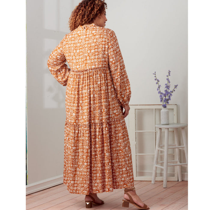 Misses' & Women's Tiered Dresses  Sewing Pattern