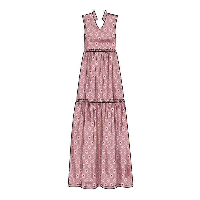 Misses' & Women's Tiered Dresses  Sewing Pattern