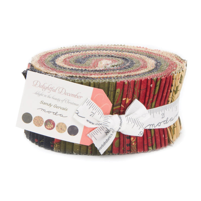 Moda Delightful December Jelly Roll