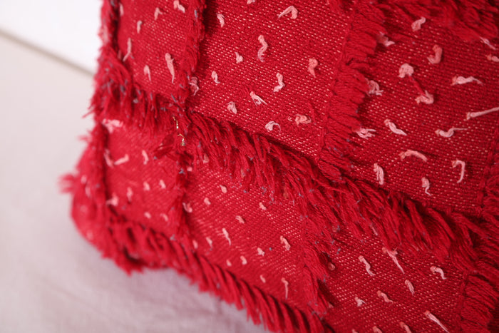 Moroccan Red Pillow 15.7 INCHES X 15.7 INCHES