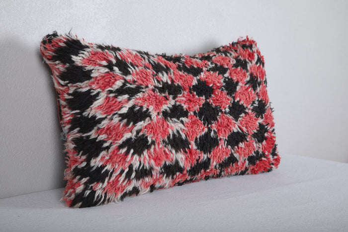 Moroccan rug shag pillow 15.7 INCHES X 25.9 INCHES - kilim pillow