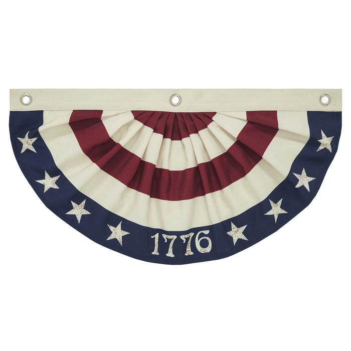 My Country 1776 Bunting Flag - 12x24" - Primitive Star Quilt Shop