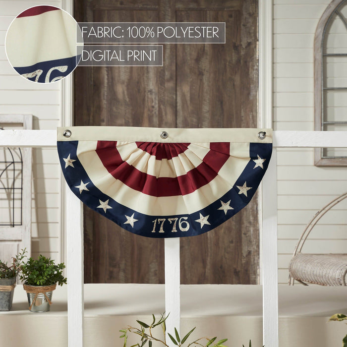 My Country 1776 Bunting Flag - 12x24" - Primitive Star Quilt Shop