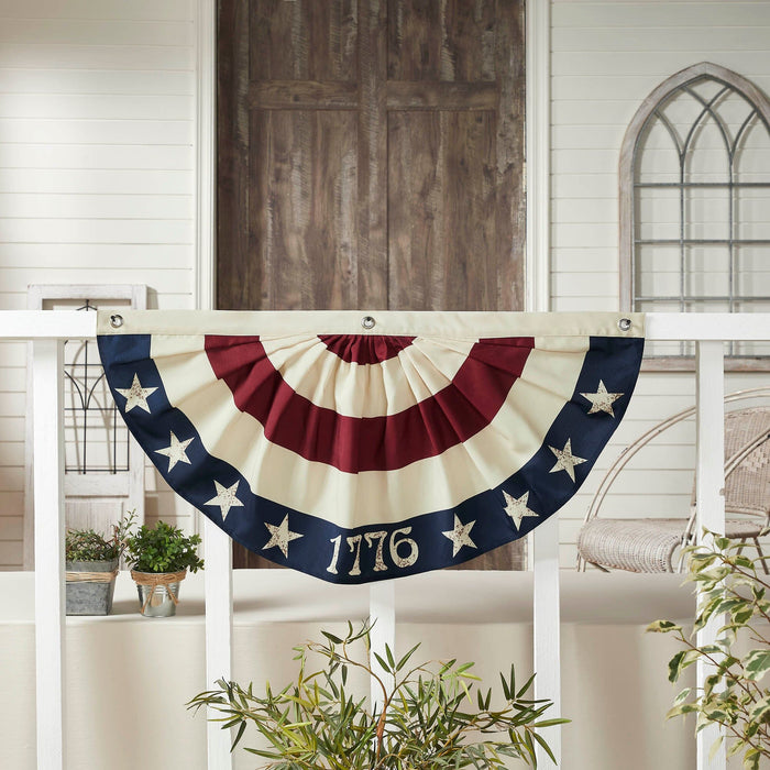 My Country 1776 Bunting Flag - 18x36" - Primitive Star Quilt Shop