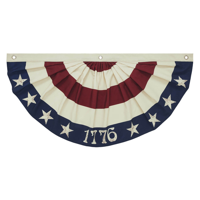 My Country 1776 Bunting Flag - 18x36" - Primitive Star Quilt Shop