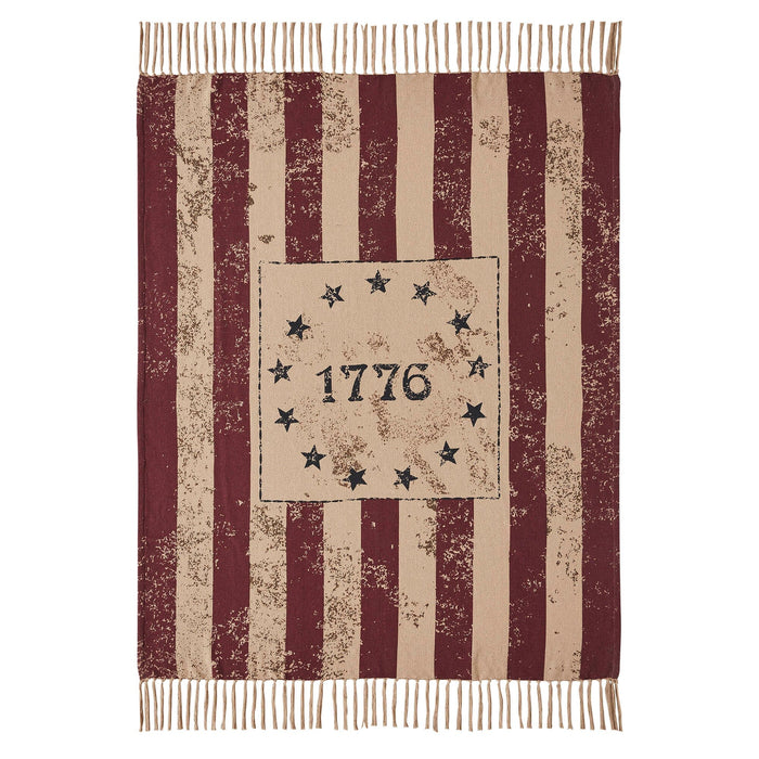My Country 1776 Woven Throw - Primitive Star Quilt Shop
