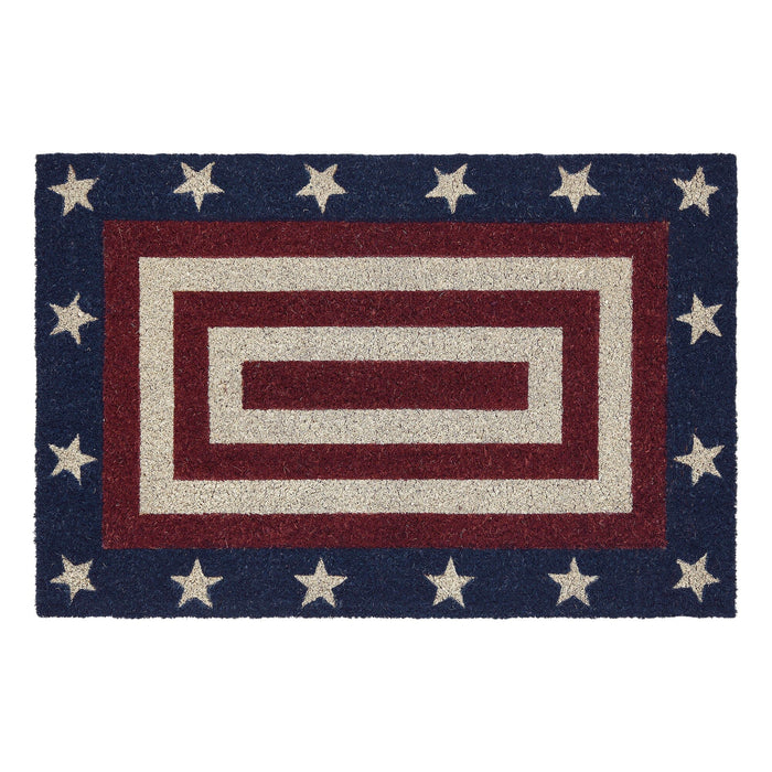 My Country Coir Rectangle Rug 20x30" - Primitive Star Quilt Shop