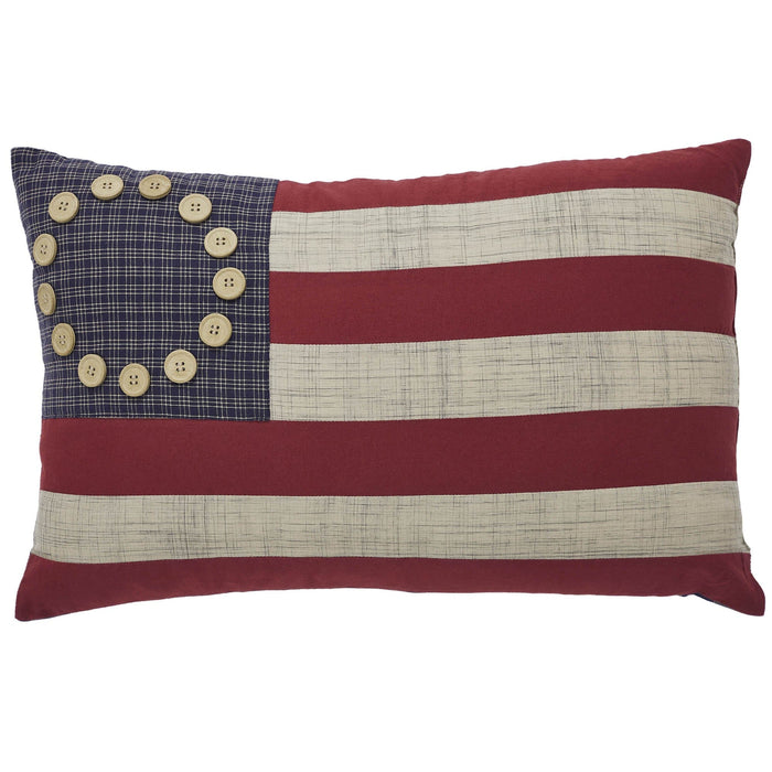 My Country Flag Pillow 14x22" - Primitive Star Quilt Shop