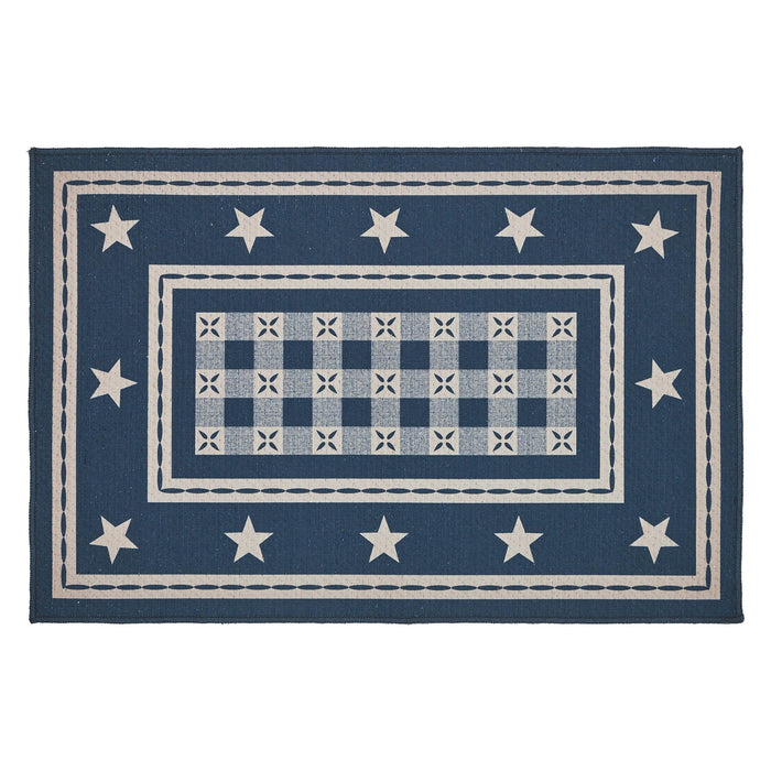 My Country Indoor/Outdoor Rectangle Rug 20x30" - Primitive Star Quilt Shop
