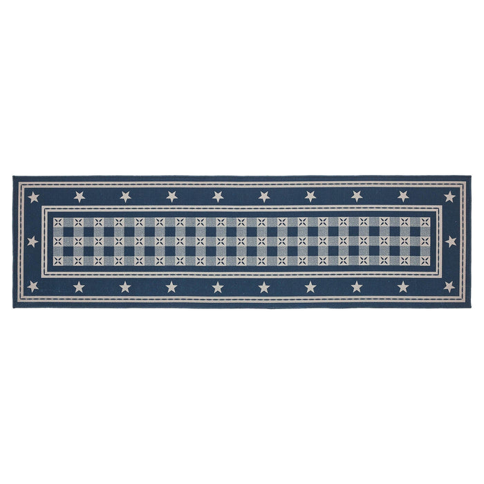 My Country Indoor/Outdoor Rectangle Rug 22x78" Runner - Primitive Star Quilt Shop