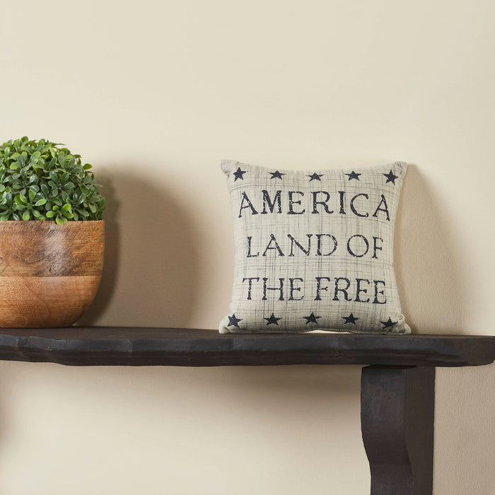 My Country Land of the Free Mini Pillow 6" - Primitive Star Quilt Shop