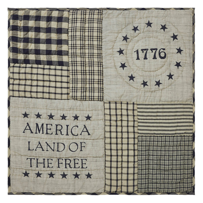 My Country Quilted Lap Throw 32x32" - Primitive Star Quilt Shop