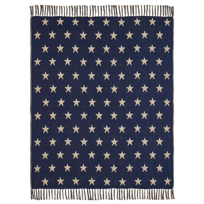 My Country Stars Woven Throw - Primitive Star Quilt Shop