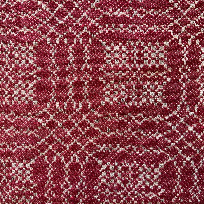 Nantucket Cranberry and Tan Woven Throw - Primitive Star Quilt Shop