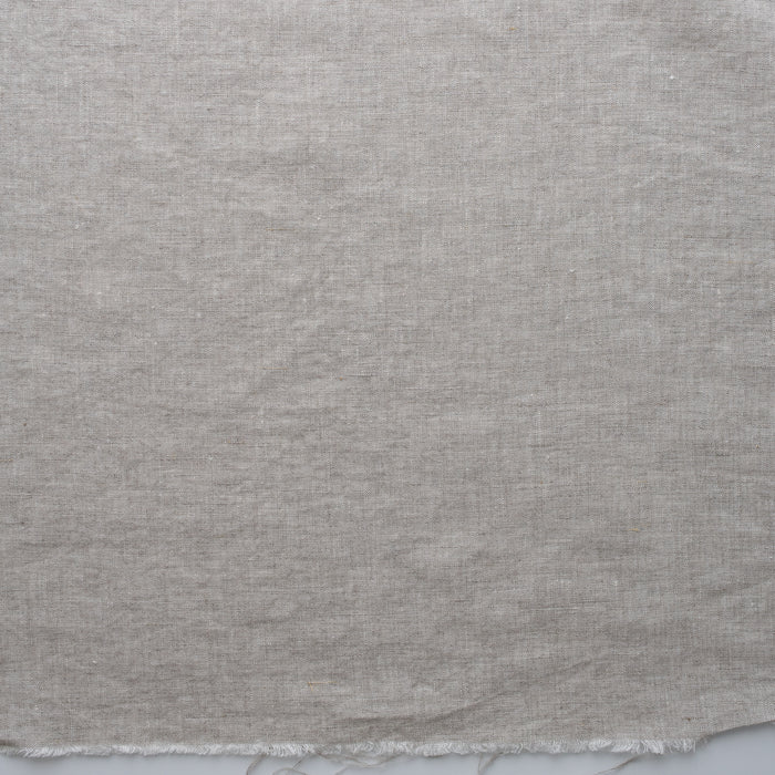 Close-up of Natural extra wide 280cm 100% linen fabric 165gsm for dresses, shirts, skirts, relaxed pants, curtains and home textiles
