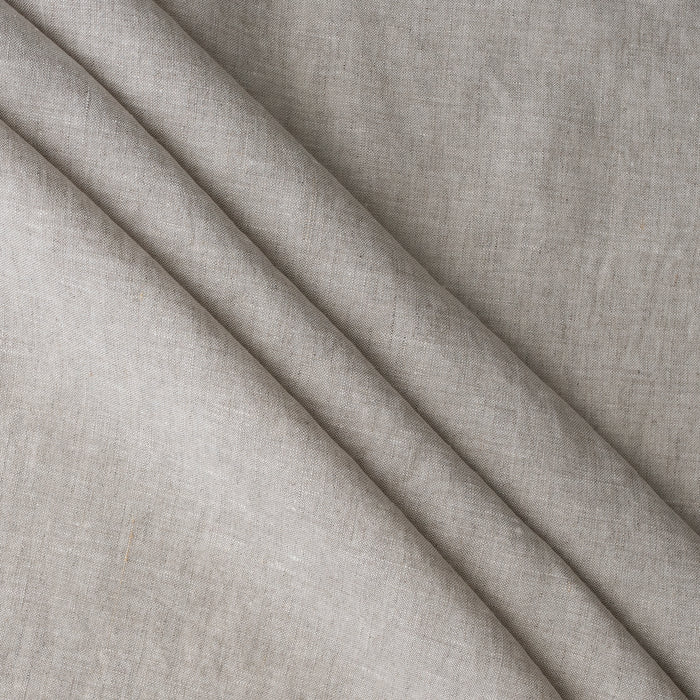 Close-up of Natural extra wide 280cm 100% linen fabric 165gsm for dresses, shirts, skirts, relaxed pants, curtains and home textiles
