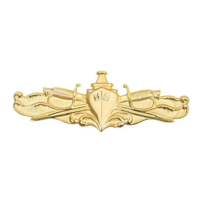 Navy Badge: Surface Warfare Officer - regulation size.