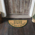 Neck of the Woods "Welcome" Coir Half Circle Rug 16.5x33" - Primitive Star Quilt Shop