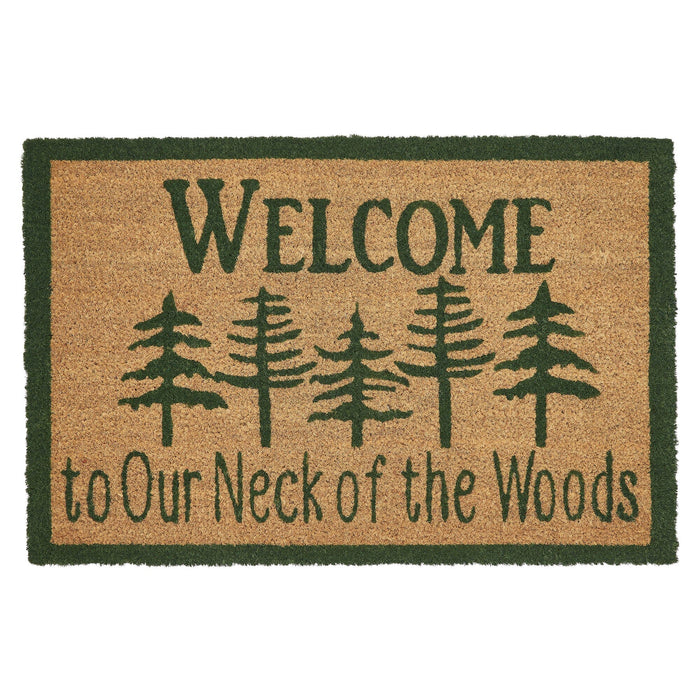 Neck of the Woods "Welcome" Coir Rectangle Rug 20x30" - Primitive Star Quilt Shop