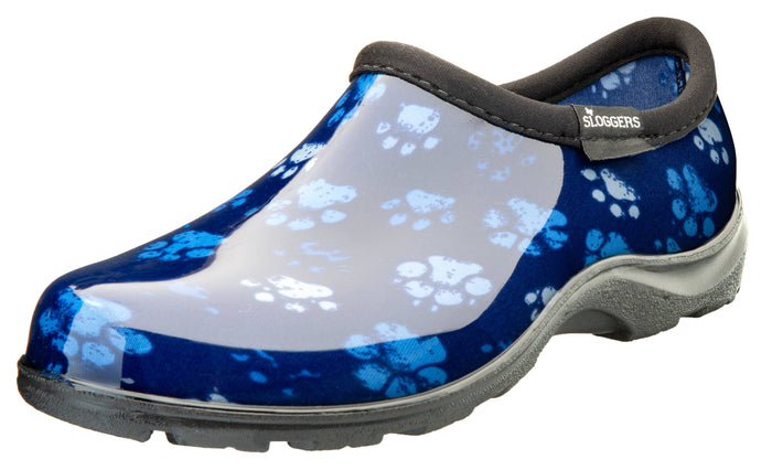 New: Women's Garden Shoe, Grungy Paw Blue Print: Grungy Paw Blue