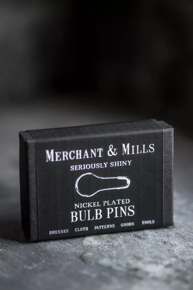 Merchant & Mills Nickel Bulb Pins with wide bowl for tags and craft projects