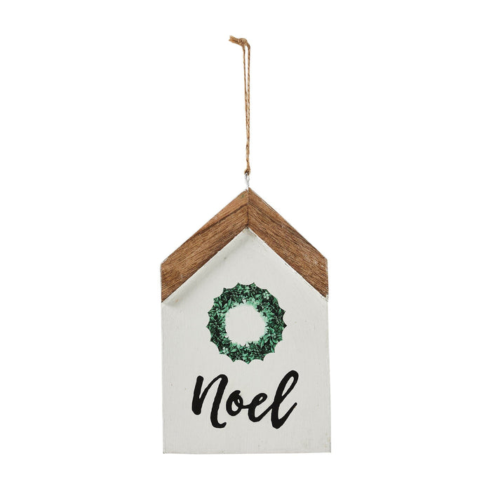"Noel" Wreath House Ornament - Primitive Star Quilt Shop