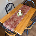 Normandy Colonial Red and Tan Woven Table Runner 56" - Primitive Star Quilt Shop