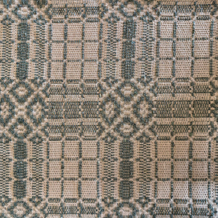 Normandy Green and Tan Woven Table Cloth 52" - Primitive Star Quilt Shop