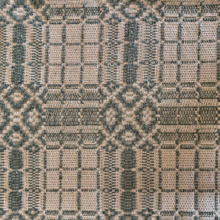 Normandy Green and Tan Woven Throw - Primitive Star Quilt Shop