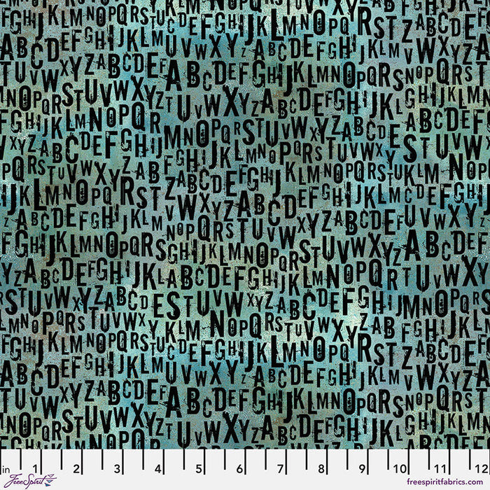 On Your Mark – Chain Mail - Seafoam – by Seth Apter with FreeSpirit Fabrics