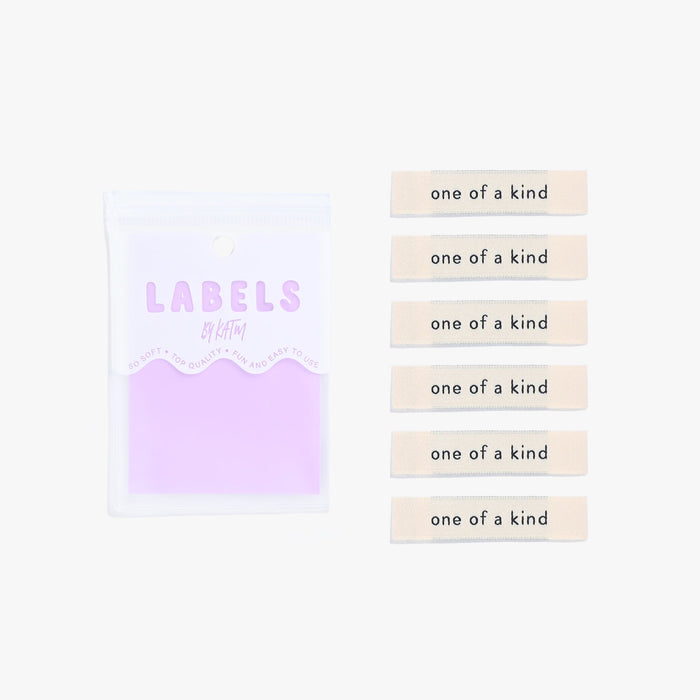 One Of A Kind woven KATM sewing labels for handmade clothes and DIY sewing projects